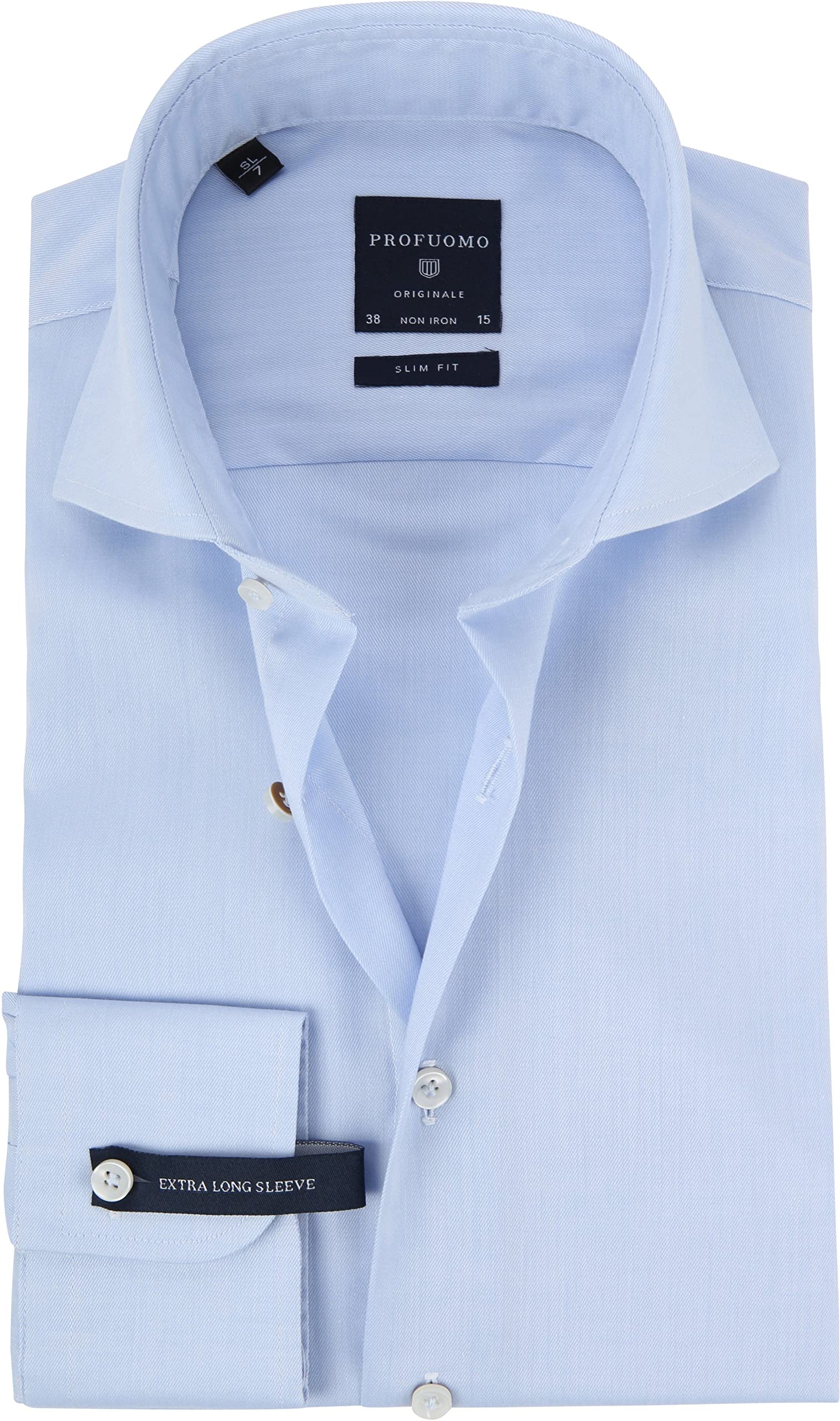 Profuomo Camicia extra lunga Cutaway Light Blue – Abbigliamento Uomo – Taglia Slim Fit – PP0H0A024
