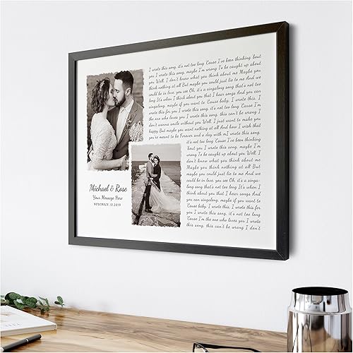 Vista 260 de Letras de música personalizadas, canciones, lienzo/fotos sin marco/impresiones enmarcadas con corazón en nombres de corazón, fecha de carga de fotos