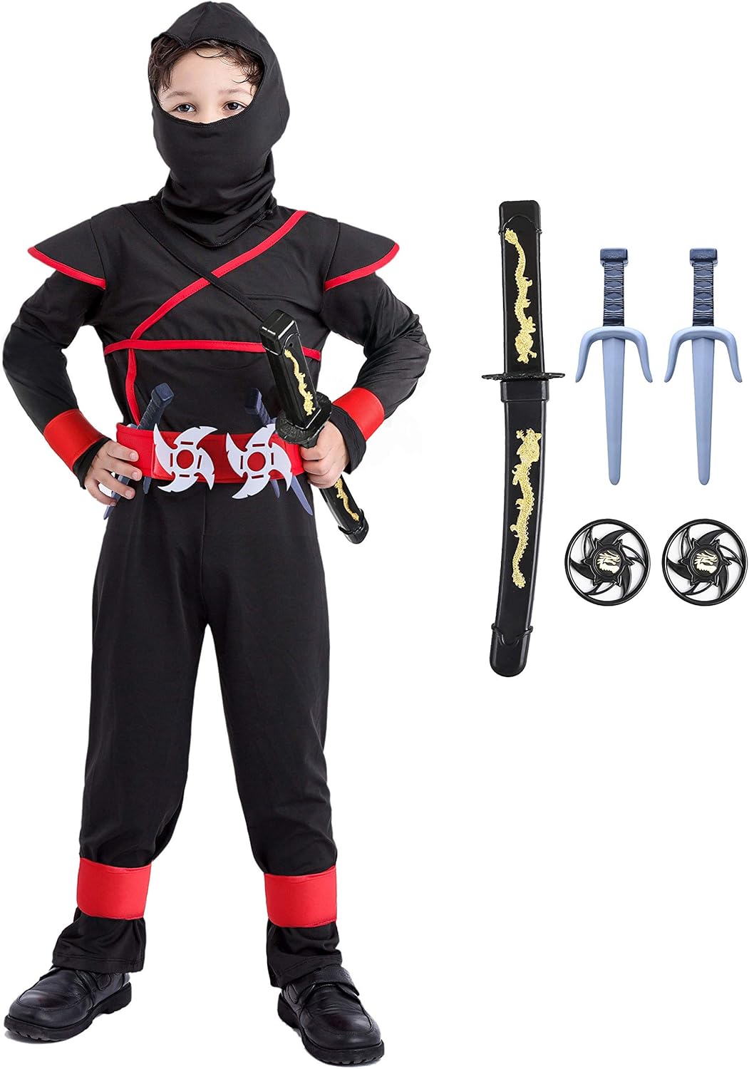 Seawhisper Ninja Kostüm Kinder Junge 98-152 : Amazon.de: Spielzeug