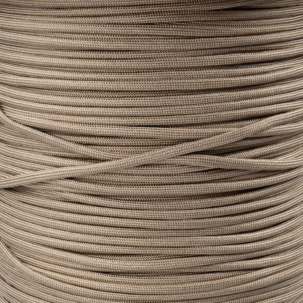 Paracord Planet Solid Color 550lb Paracord – 7 Strand Type III Nylon Cord for Indoor and Outdoor Tasks – Light Brown (50 ft)