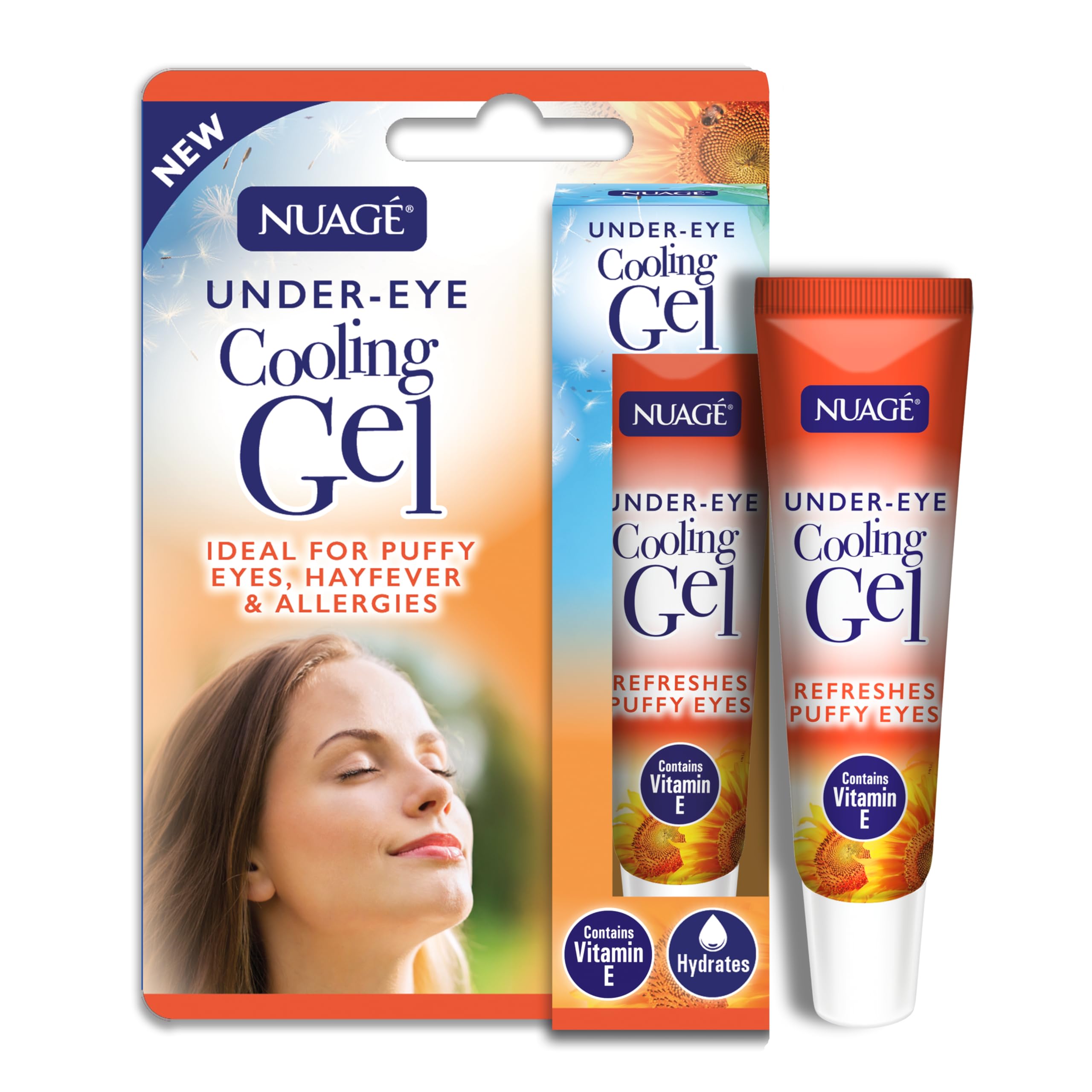 Nuage Under Eye Cooling Gel – Ideal for Puffy Eyes, Hayfever & Allergies | Hydrates & Infused with Vitamin E (15ml)