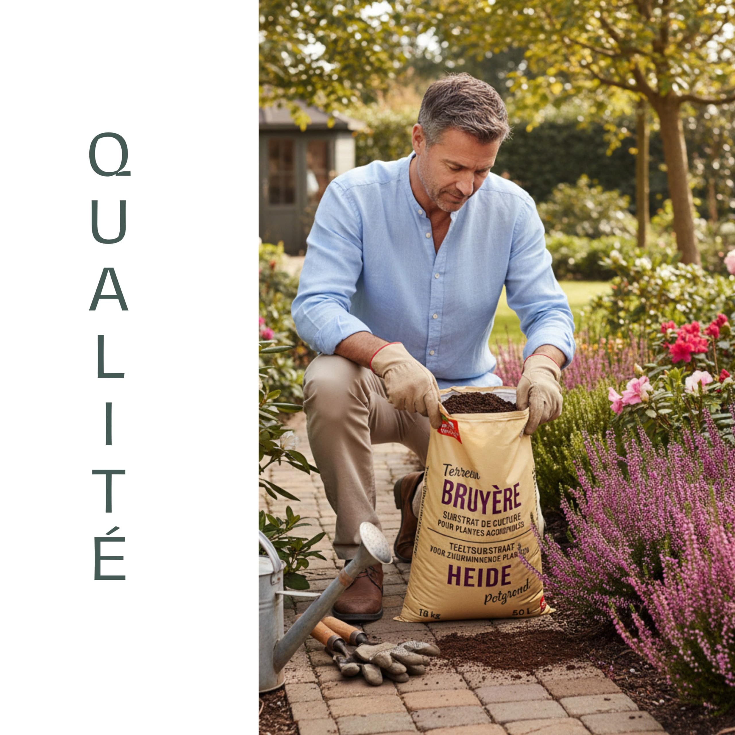 La Plaine Chassart - Terre de Bruyere 50L - pour Toutes Les Plantes Acidophiles - Rhododendrons et Azalées - Usage Intérieur et Extérieur - Parc, Jardin, Terrasse, Balcon, ...