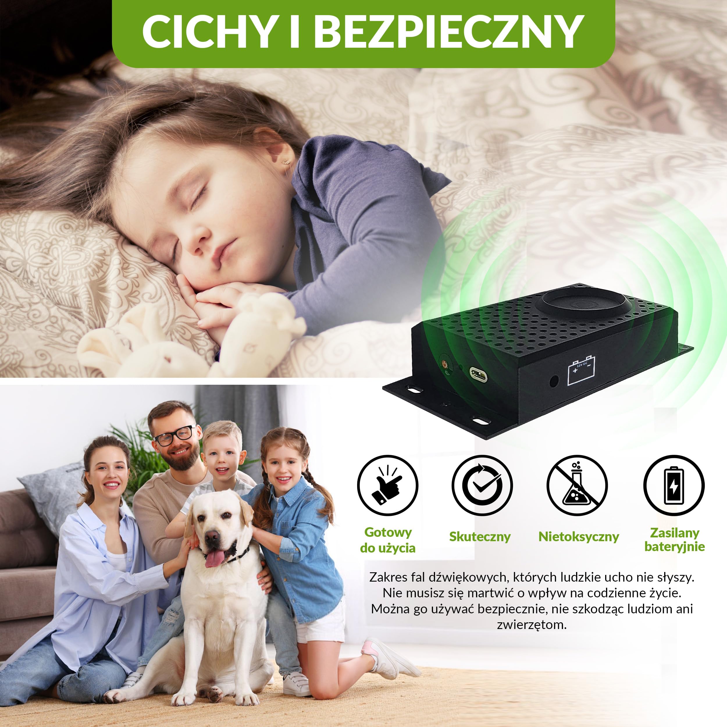 ISOTRONIC Bateryjny odstraszacz kun, myszy i szczurów – Ultradźwięki i światło LED – Do samochodu, domu, garażu i na strych – Ochrona przed popielicami (3 sztuki)