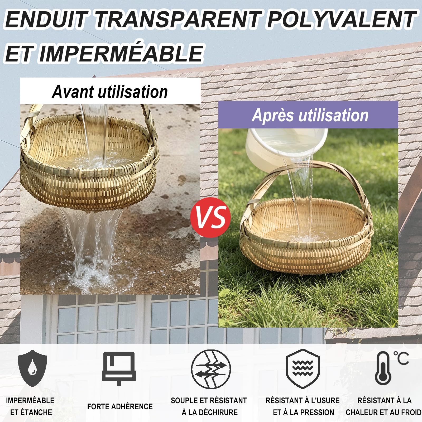 Liquide Étanchéité Transparent, Waterproof Coating, Produits d'étanchéité