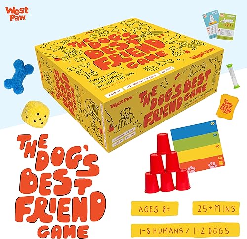 Miniatura 4 de WEST PAW Dog's Best Friend Game - Divertido juego familiar para niños y adultos - Tarjetas de consejos de tablero, desafío y entrenamiento de perros