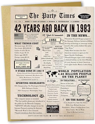 Tarjeta de feliz cumpleaños 42 para mujeres y hombres, divertida tarjeta de regalo de cumpleaños de 42 años para marido, esposa, él, ella, ideas de