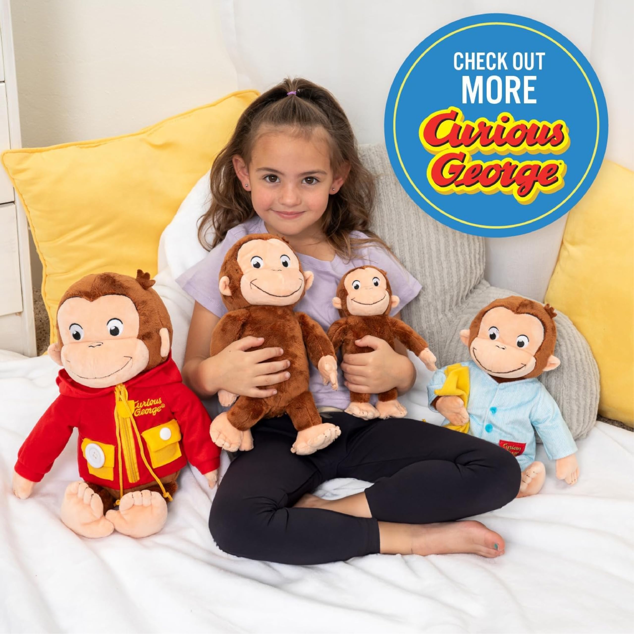 Amazon.co.jp: KIDS PREFERRED おさるのジョージ消防士 15インチ 動物 