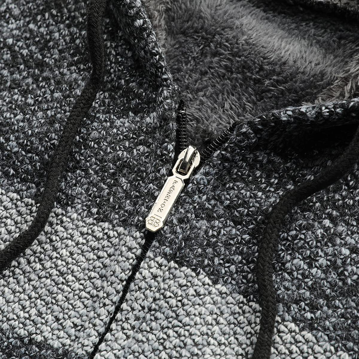 YOUTHUP Cárdigan de Invierno con Capucha para Hombre Forro Polar Suéter de Punto Grueso