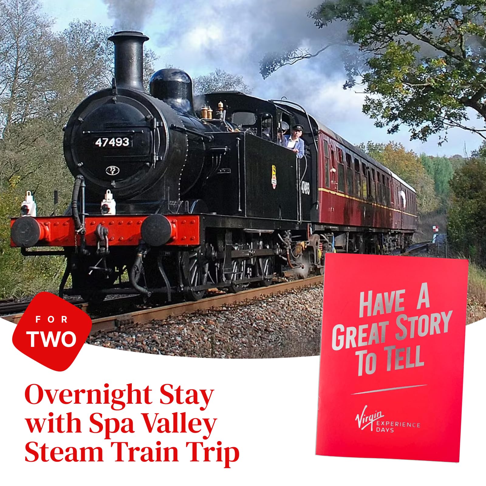 Virgin Experience Days Spa Valley Steam Train Break for Two, Overnight