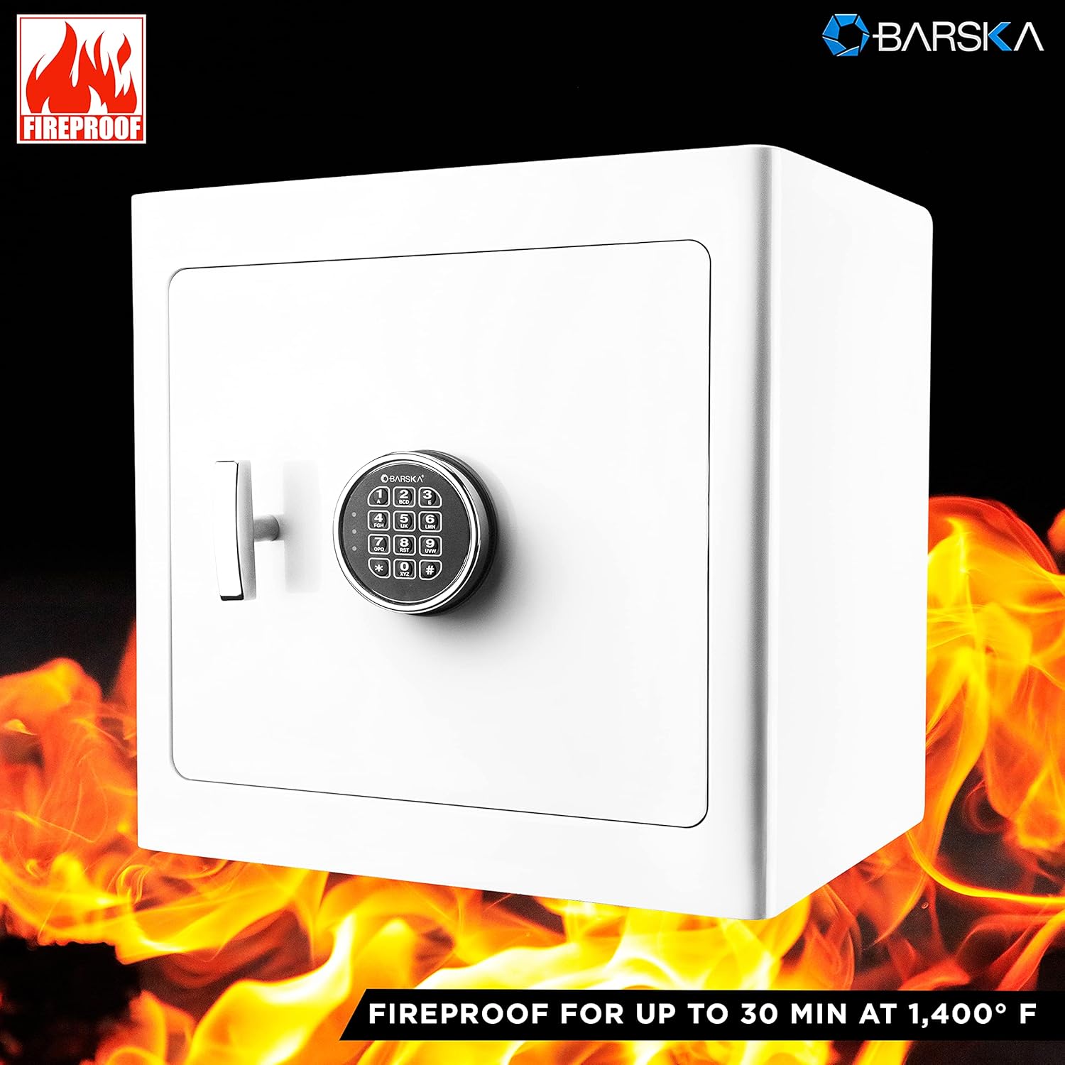 Crazy Deals Barska Digital Keypad Fireproof Jewelry Safe 1.01 Cubic Ft, One Size, White AX13104 Top Rated Barska Digital Keypad Fireproof Jewelry Safe 1.01 Cubic Ft, One Size, White AX13104
