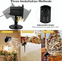 Vista 4 de Proyector de copo de nieve de Navidad para exteriores, luces de copo de nieve, luces de proyección de nieve para interiores para Navidad