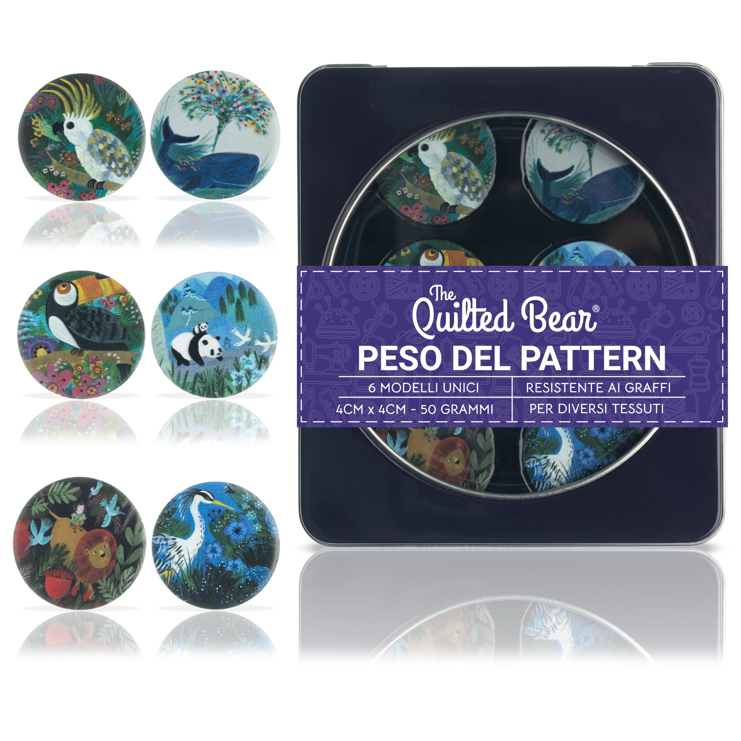 The Quilted Bear Pesi da sartoria resistenti ai graffi per modelli di cucito Kay Widdowson Animali