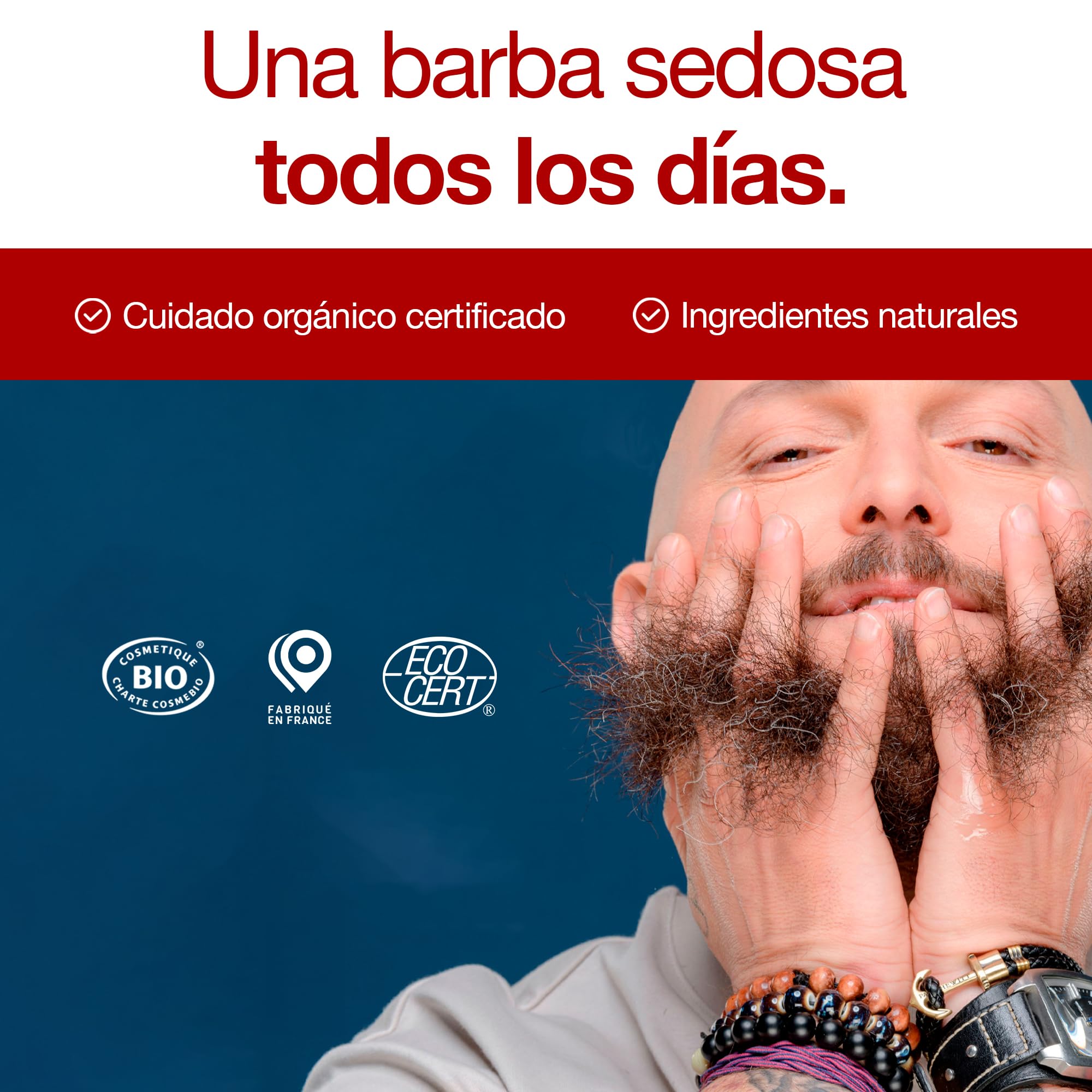 Sapiens Barbershop Kit para Barba Hombre - Aceite Orgánico para Barba + Bálsamo Orgánico para Barba + Cepillo de Cerda de Jabalí - Esenciales para el Cuidado de la Barba Hombre