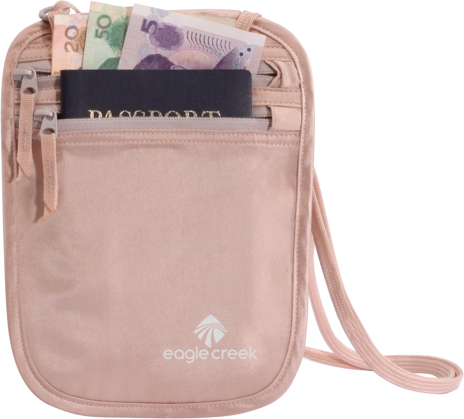  | EAGLE CREEK TRAVEL GEAR Women's Undercover Silk Neck Wallet, Black, One Size | Travel Wallets