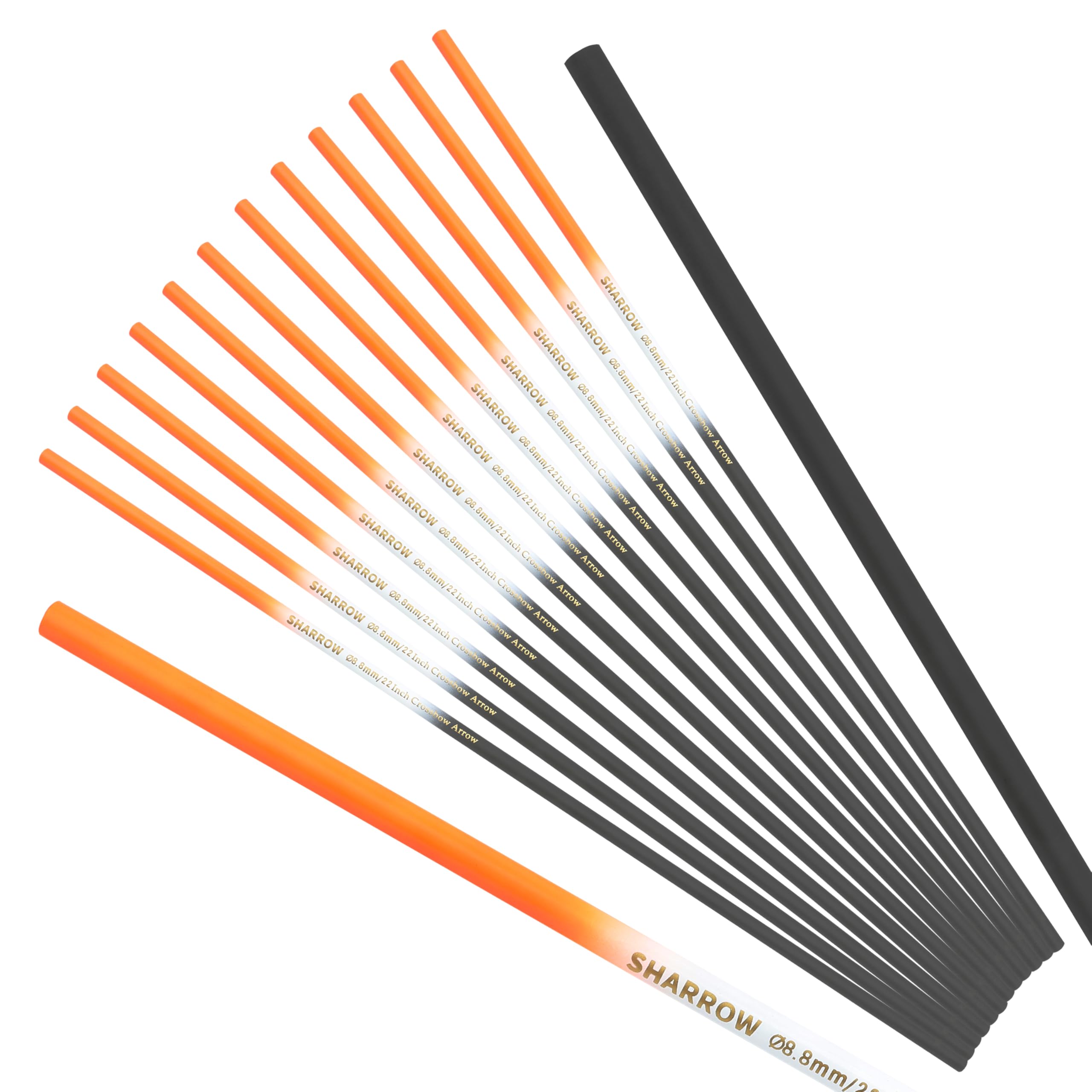 16/17/18/20/22 pollici arco balestra albero freccia fai da te caccia pratica bersaglio freccia albero tubo I.D. 7,6 mm 6/12/24pcs