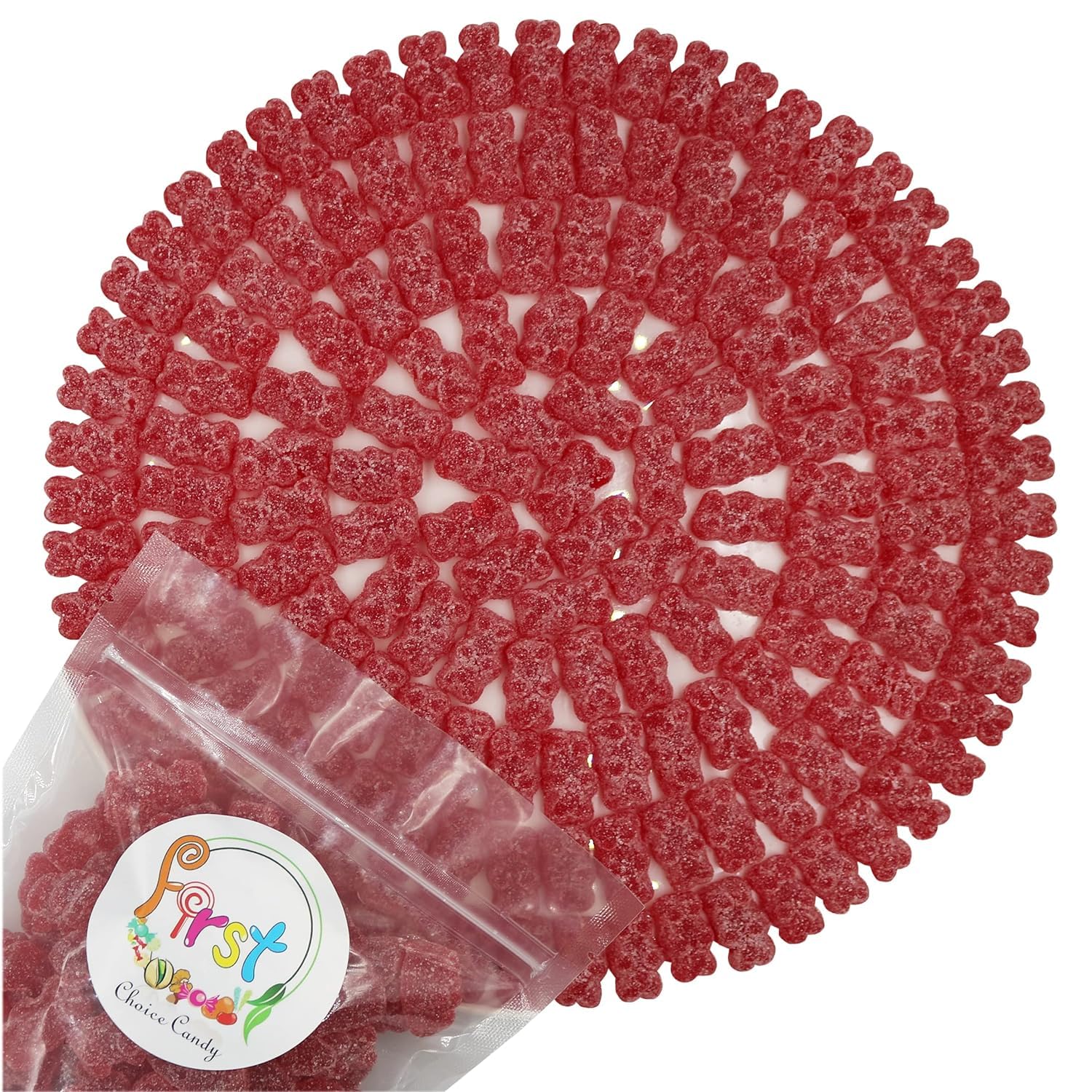 FirstChoiceCandy Fun Sour Gummy Bears (2.2 Pound (Pack of 1), Red Tart Cherry)