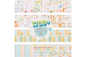1700PCS Vintage Boho Planner Stickers