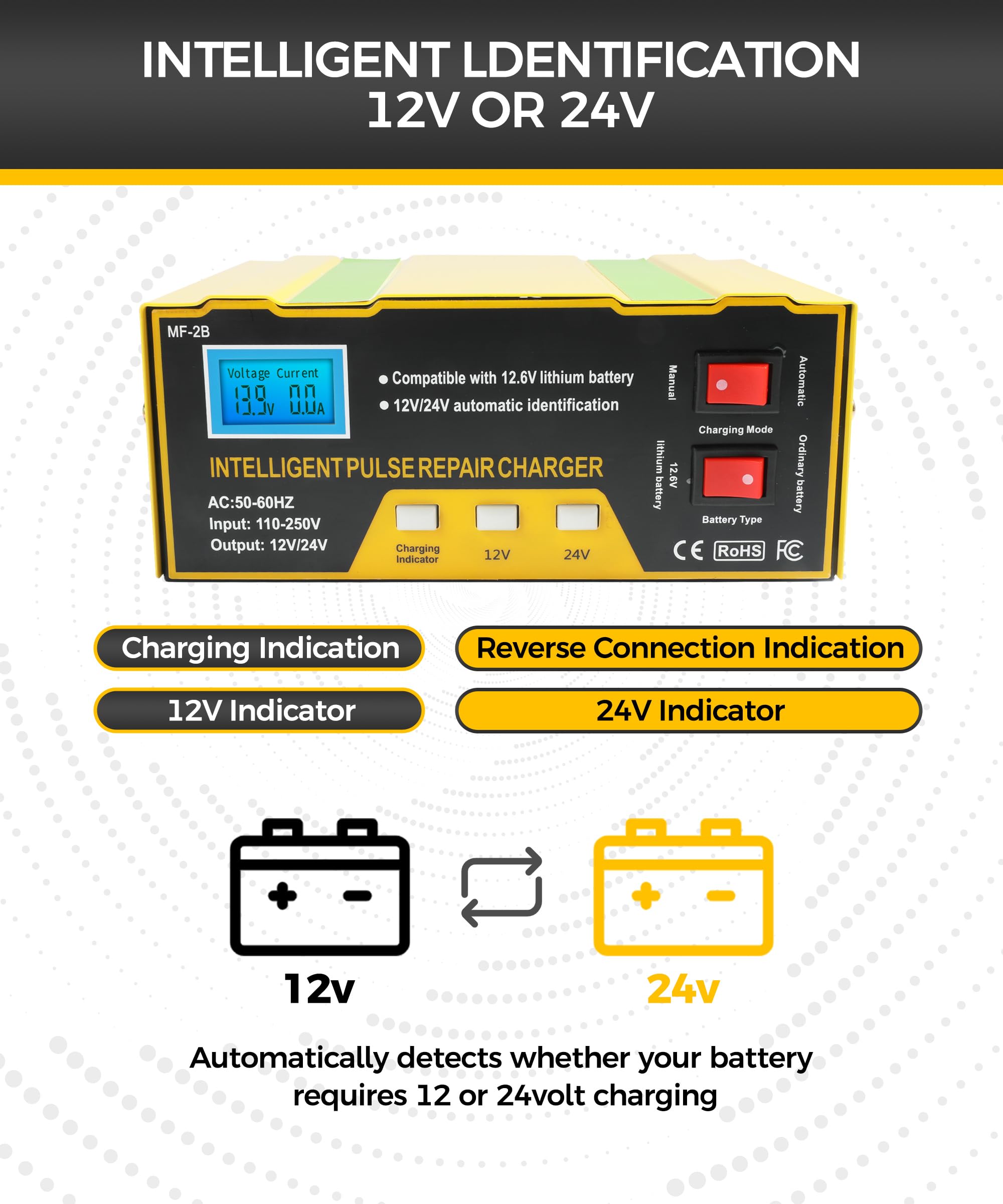 Victron Energy Smart IP43 24-Volt 25AMP 120-240VAC, (1+1) Output Battery Charger with Bluetooth