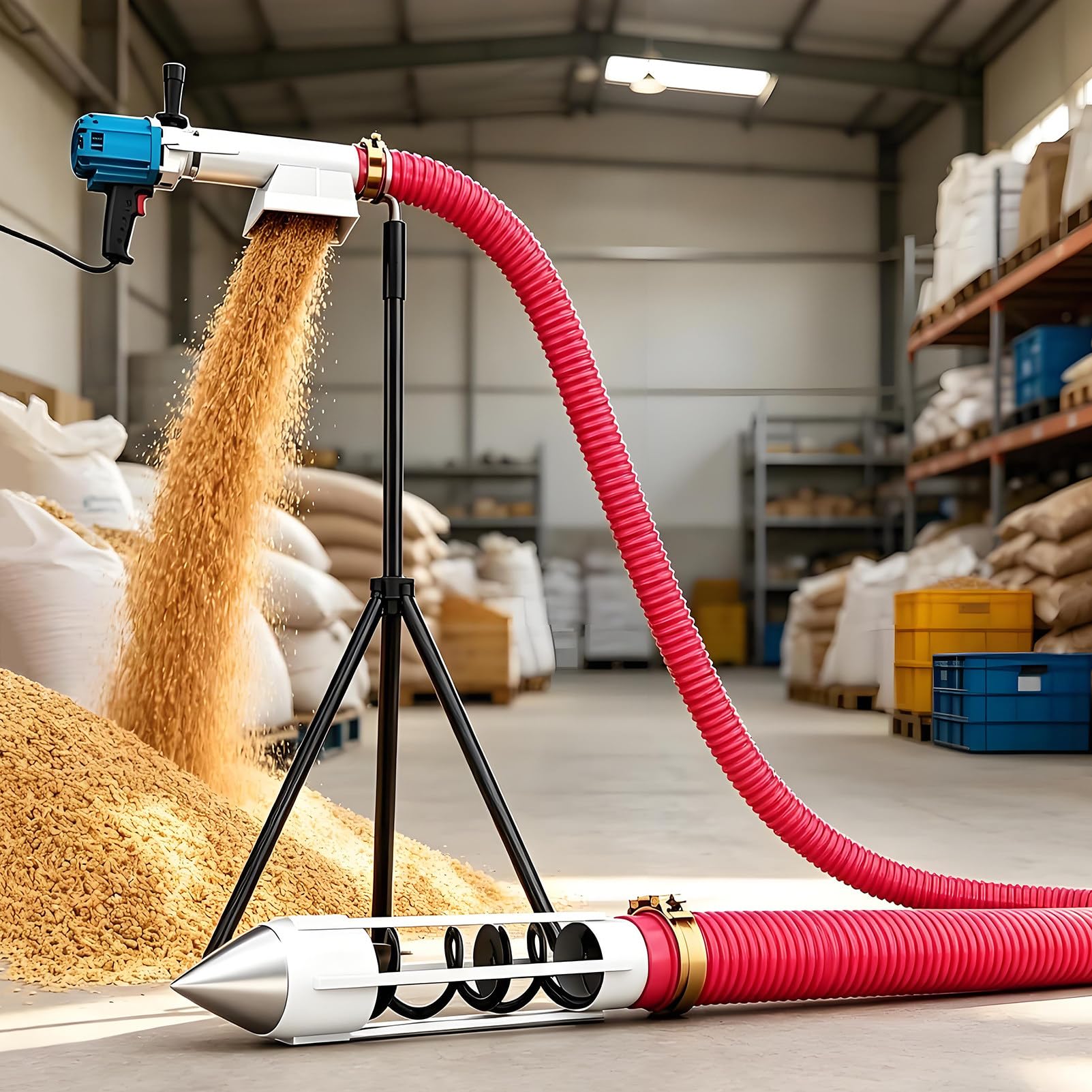 Elektrische Getreide-Saug- und Förderschnecke flexiblem 118in/3m