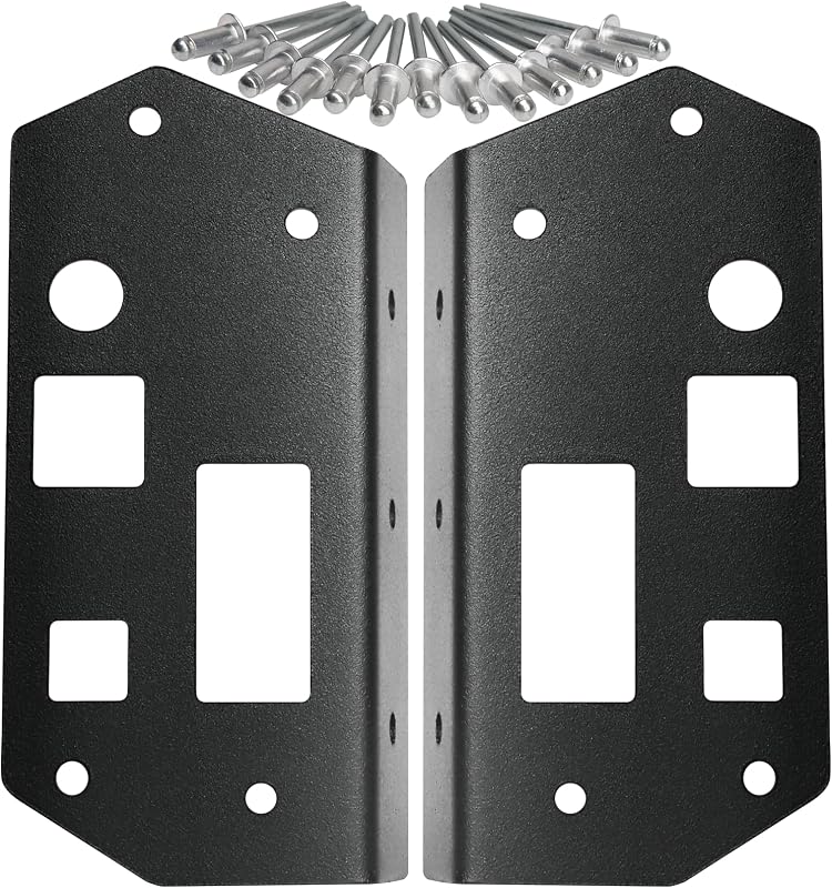 Kit de placas de reforço da maçaneta da porta Drieaco para Ford F-Series e Bronco 1980–1997 – 1 par