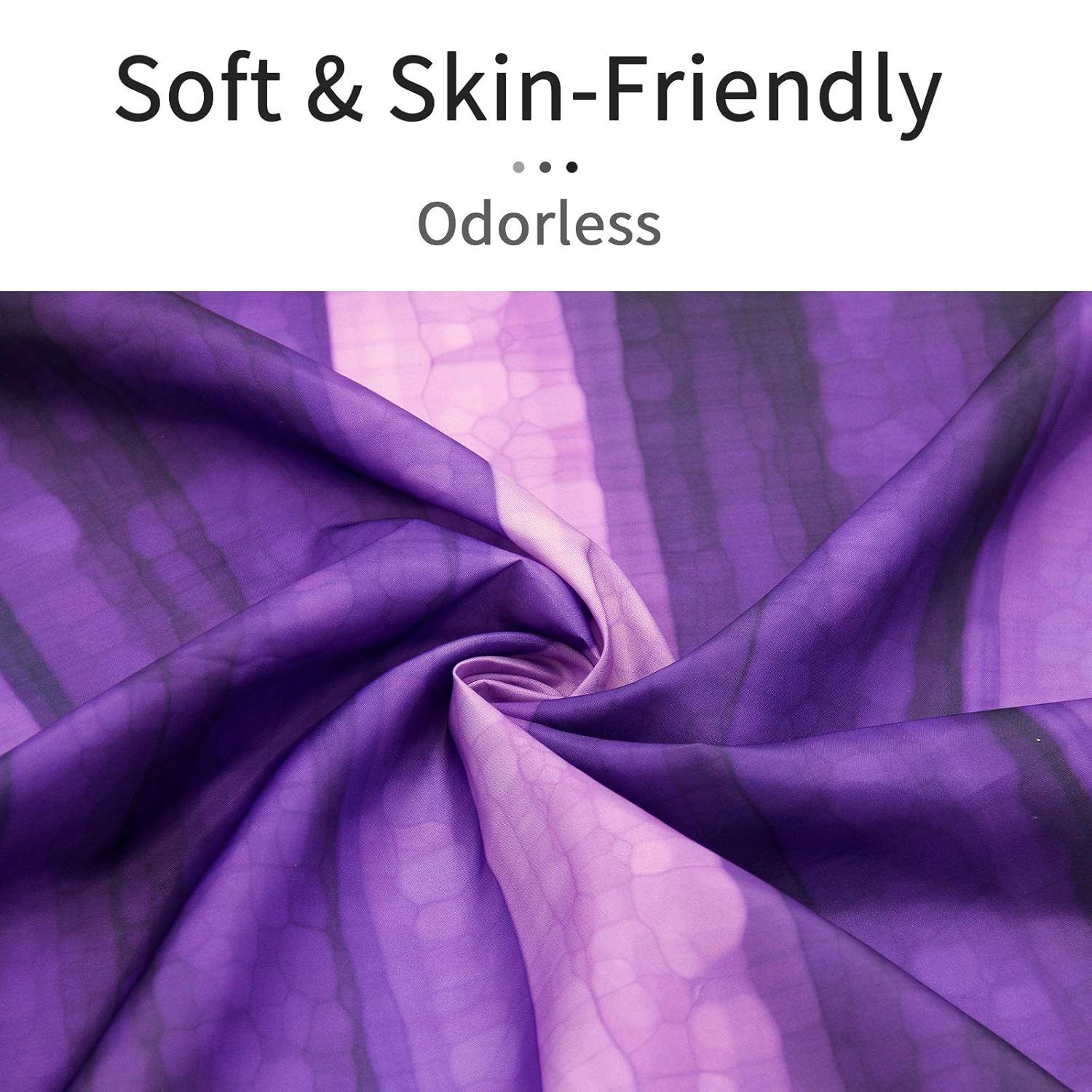 Gibelle Purple Mosaic Abstract Shower Curtain - Image 4