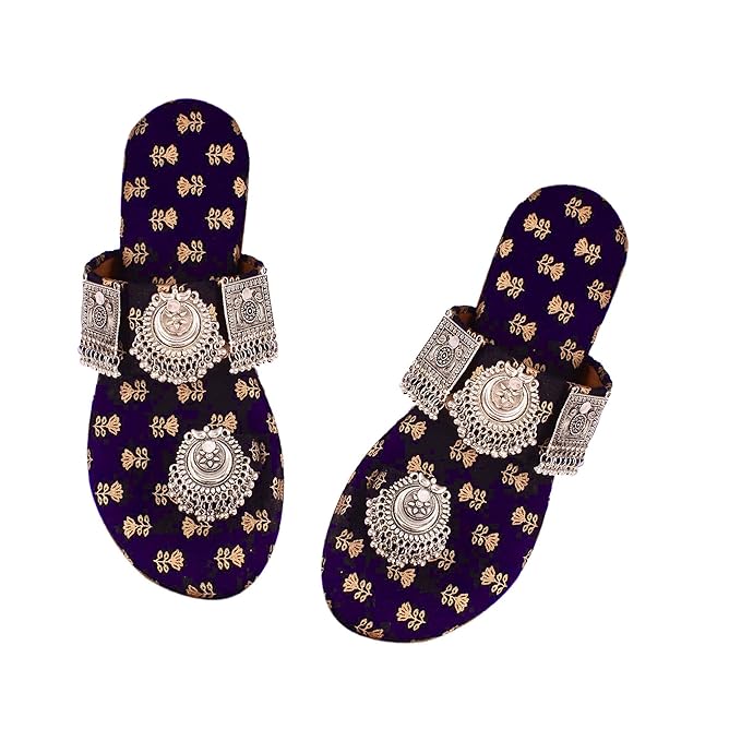 Rajasthani Jaipuri Work Kolhapuri Ethnic Womens Girls Ladies SLI Fashionable Sandals