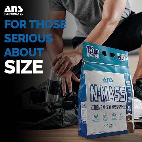 Miniatura 4 de ANS Performance N-Mass Muscle Mass Gainer - Proteína en polvo - Maximizador de masa muscular s 15lb (chocolate)