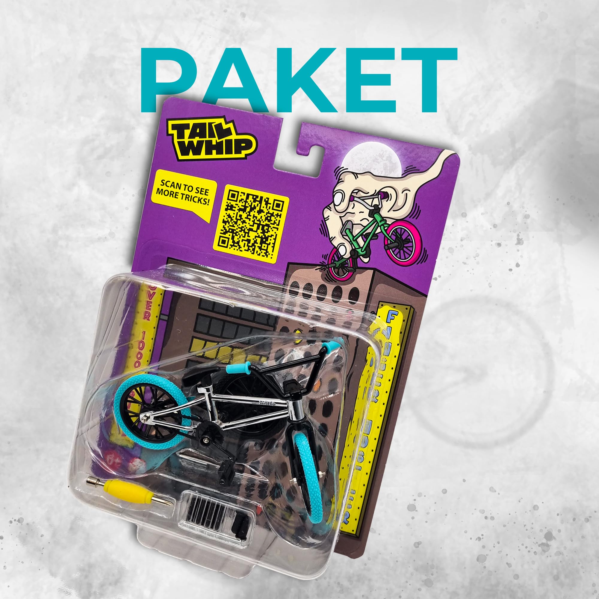 Finger Bike BMX, Metalowy Mini Rower na Palce z Personalizowanymi Akcesoriami do Niesamowitych Trików, Razem z Tech Finger Skateboards, Pro Fingerboards, Finger Scooters, Rozwija Motorykę Rąk, chrome