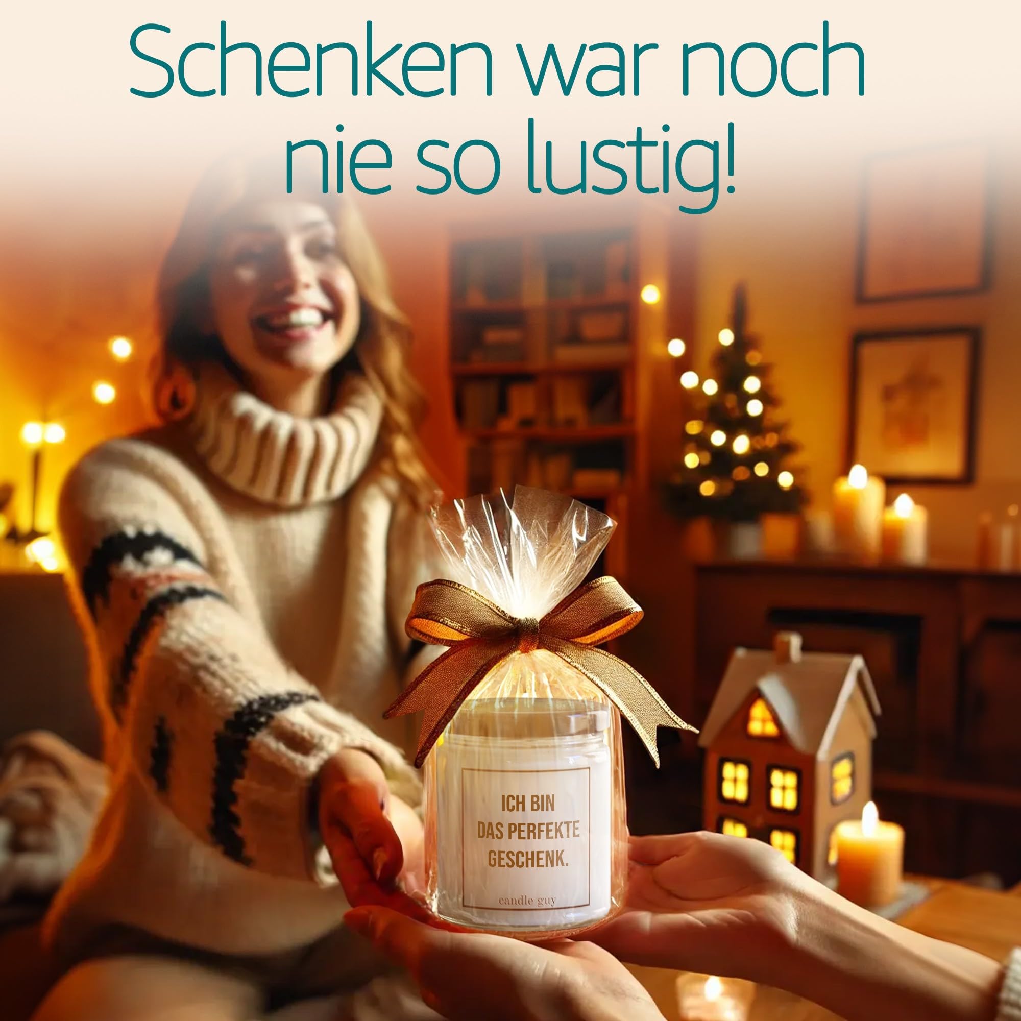 candle guy Duftkerze im Glas [Brennzeit 70h] - Duft-Kerze handgemacht mit Spruch | Freches Geschenk für Frauen, Freundin, Geburtstag | 100% Sojawachs, schöne natürliche Düfte mit ätherischem Öl