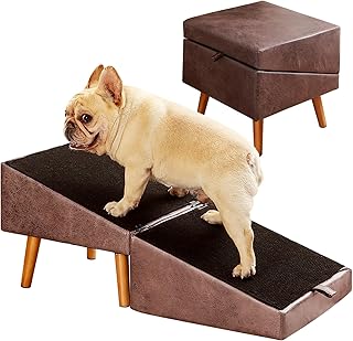 Dog Stairs for Small Dogs and Cats, Dog Ramp for Couch and Bed, Foldable