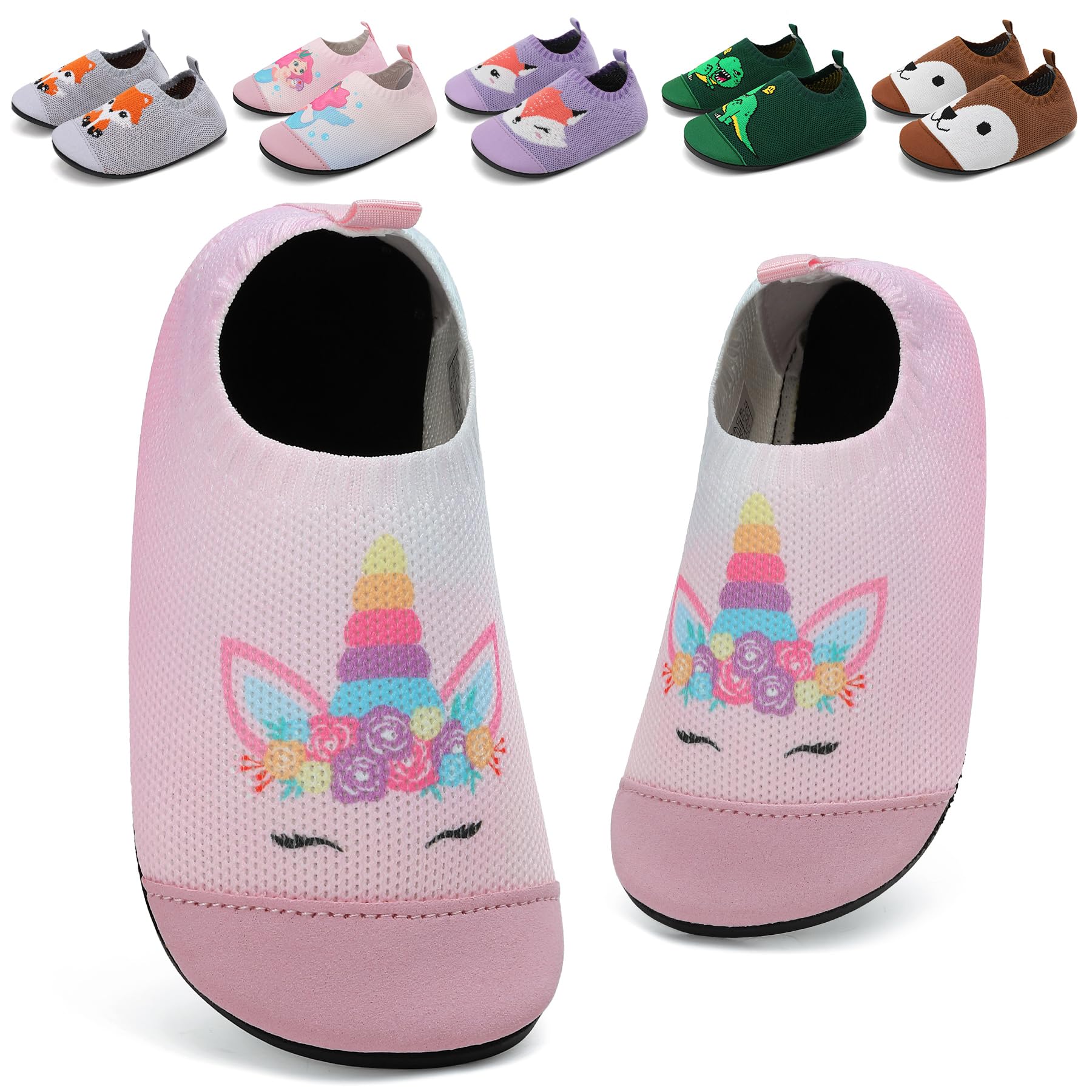 VOLHAL Hausschuhe ​Kinder Mädchen Junge Barfussschuhe Pantoffeln Lauflerns chuhe​Rutschfest ​Kindergarten für Atmungsaktive​Weich Kleinkinder Schuhe ​Unisex