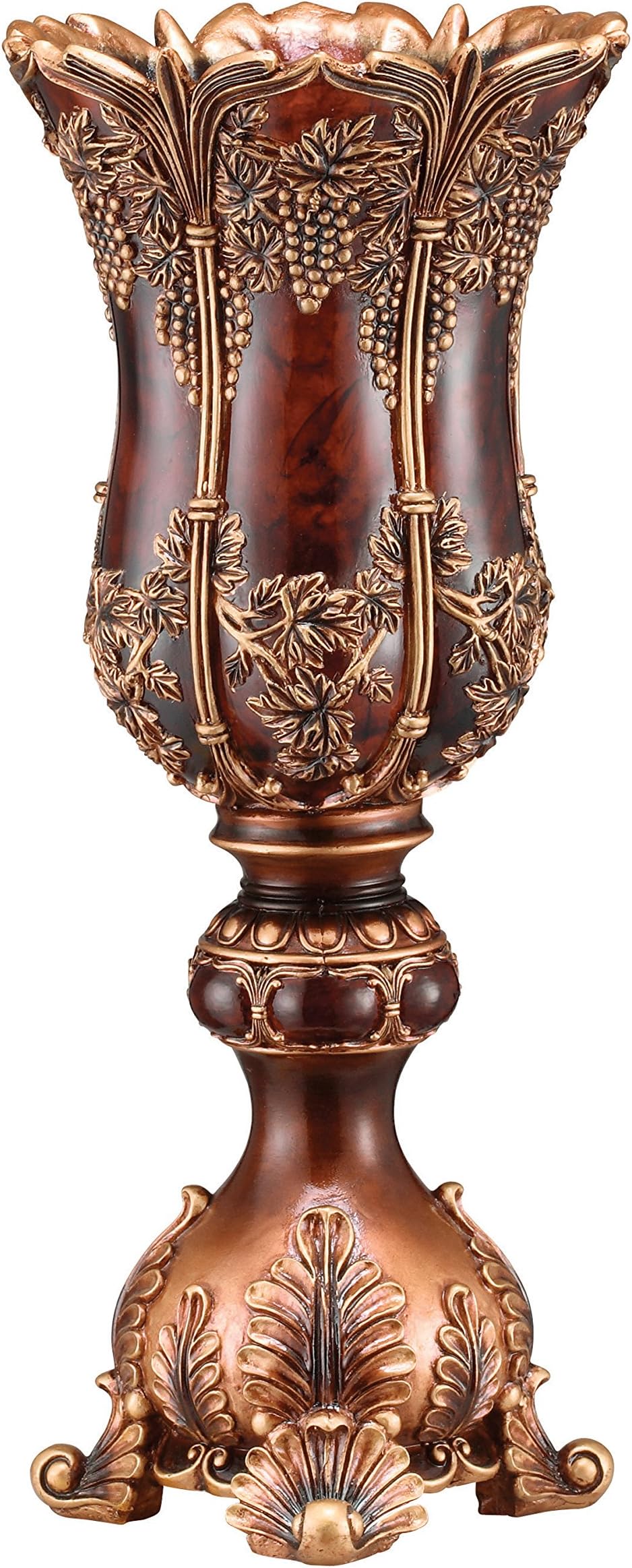 OK Lighting Decorative Vase, Ruby Red 20" Tall