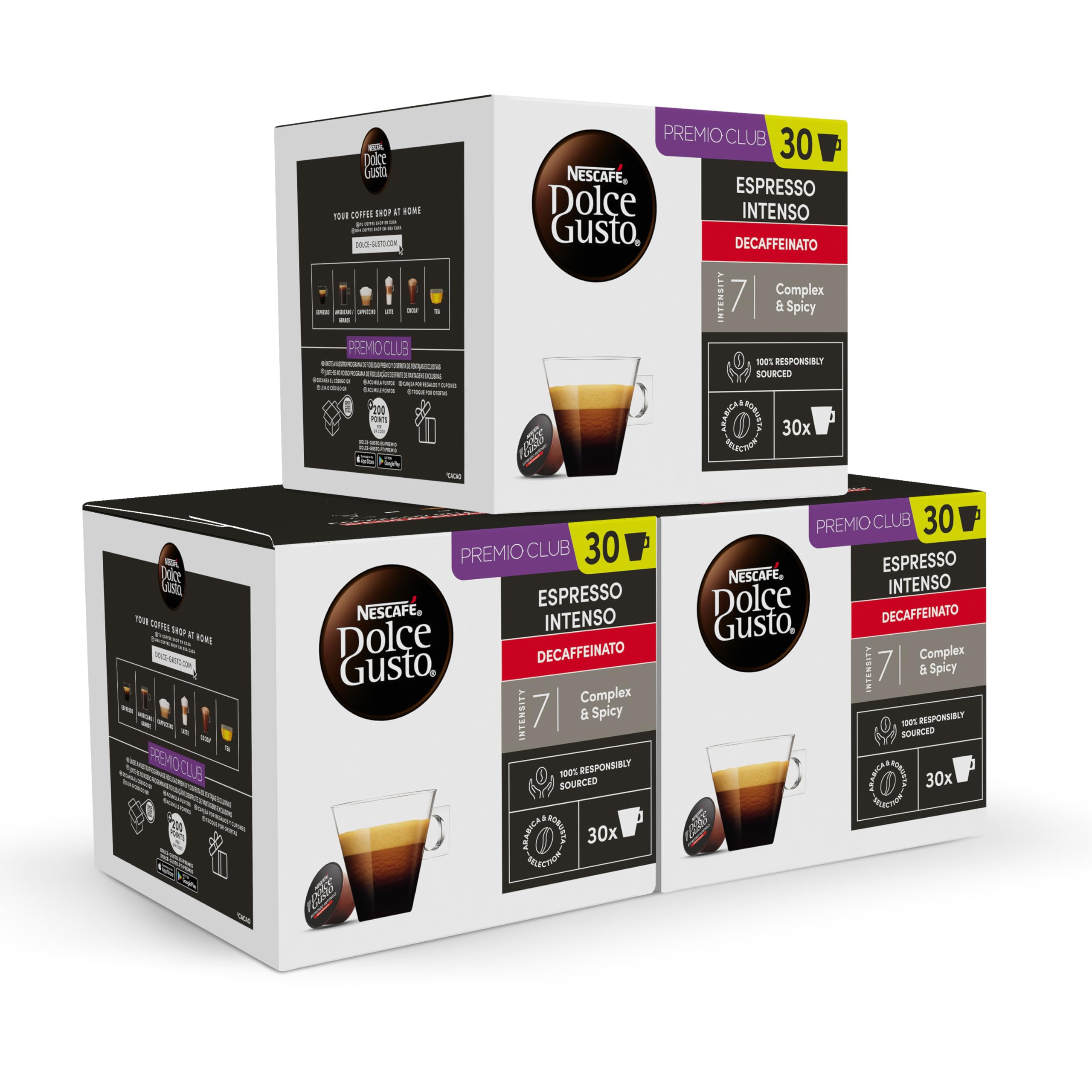 NESCAFÉ Dolce Gusto Espresso Intenso Descafeinado Kapsułki 90 Sztuk (3x30) Oryginalne