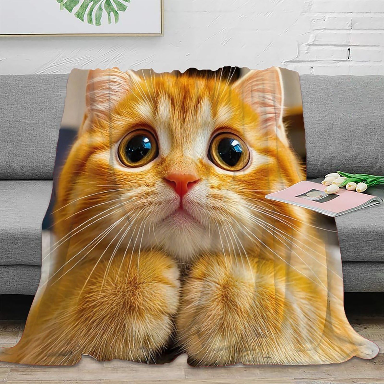 Couverture lit chat en peluche douce, une idée cadeau cocooning idéale
