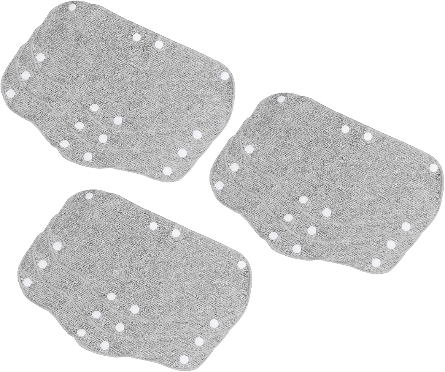 PATIKIL Hard Hat Sweat Band, 9 Pack Cotton Hard Hat Liner Sweatband Washable with Snap Button for Safety Helmet, Light Gray