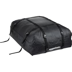 Equipaje Auto Amazon Basics -Portaeqiupajes baca, Negro, 425 L