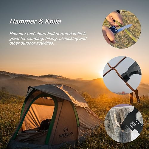 Miniatura 3 de Martillo multiherramienta con llave, regalos para hombres, alicates de martillo multiherramienta premium con destornillador, cortadores de alambre,