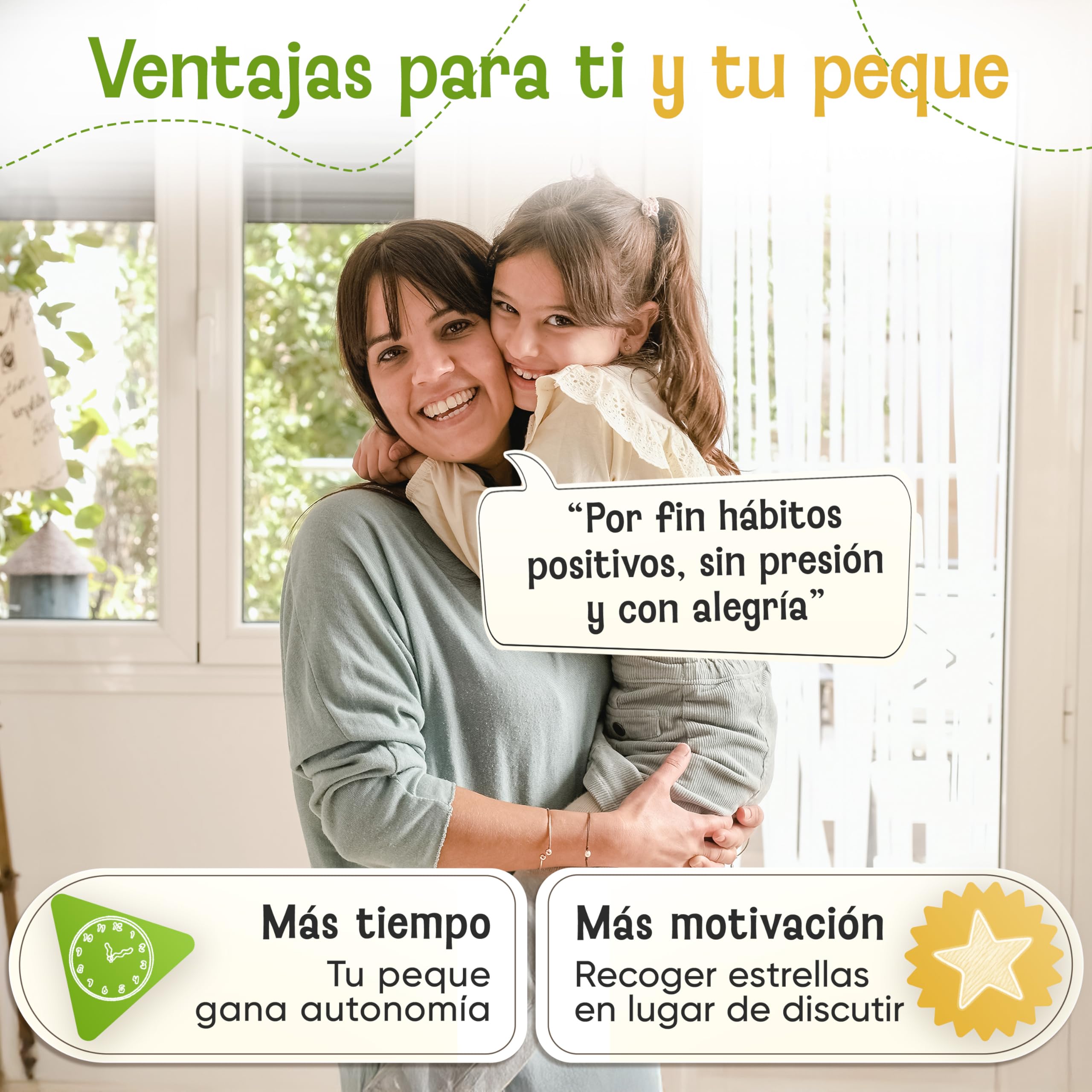 LIKARTO Tabla de Recompensas para Niños - Pizarra magnética con muchas tareas y 280 imanes - Inspira el buen comportamiento - Calendario educativo infantil - Verde — view 3