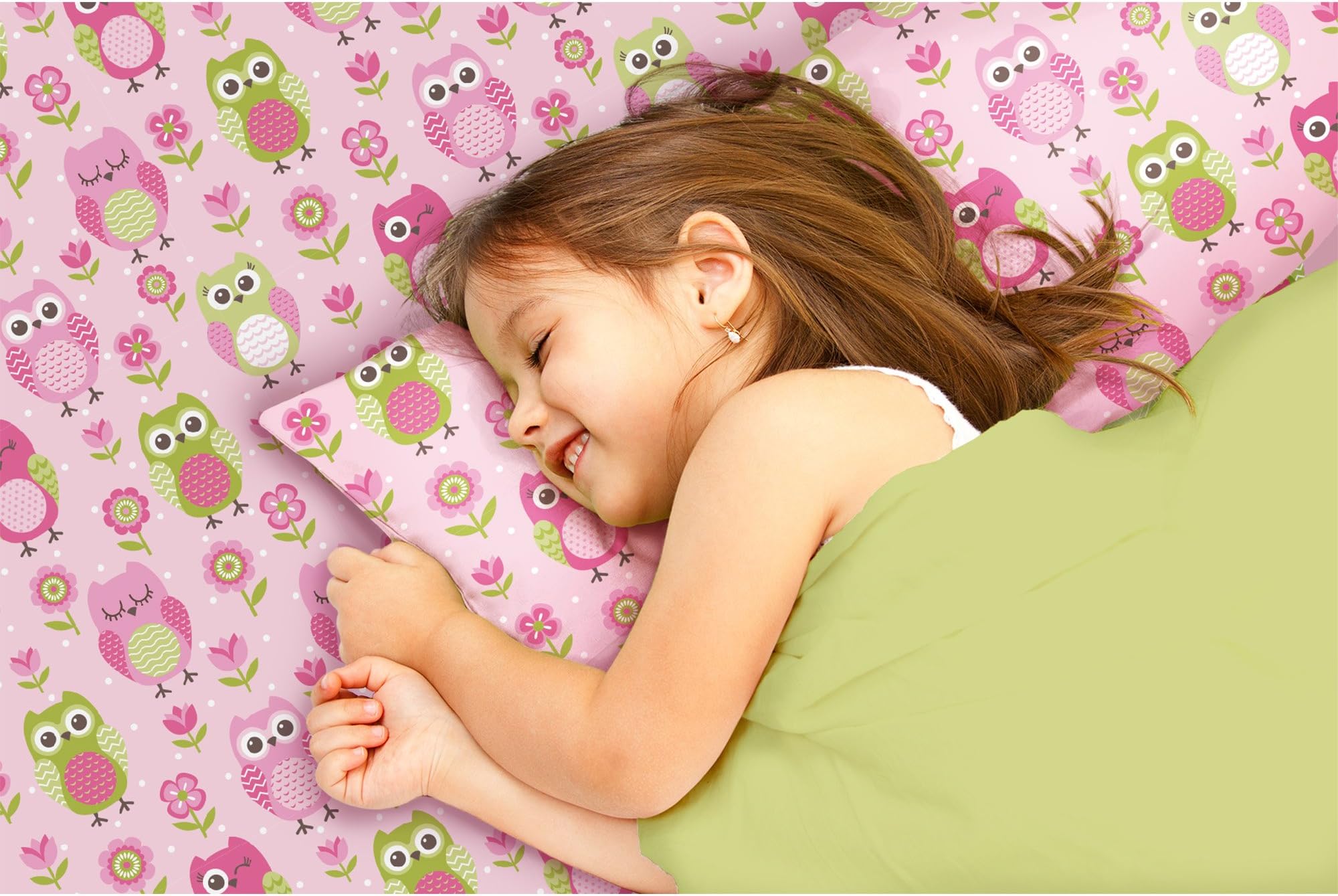 Full/Double Sheets Set Kids - Microfiber Sheet Set Owls Theme