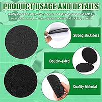 Vista 3 de CHENGU 12 Pairs Referee Patch Hook and Loop Dots 3 Inch Self Sticky Circle Round Adhesive Double Sided Hook and Loop Fasteners for Home Office DIY