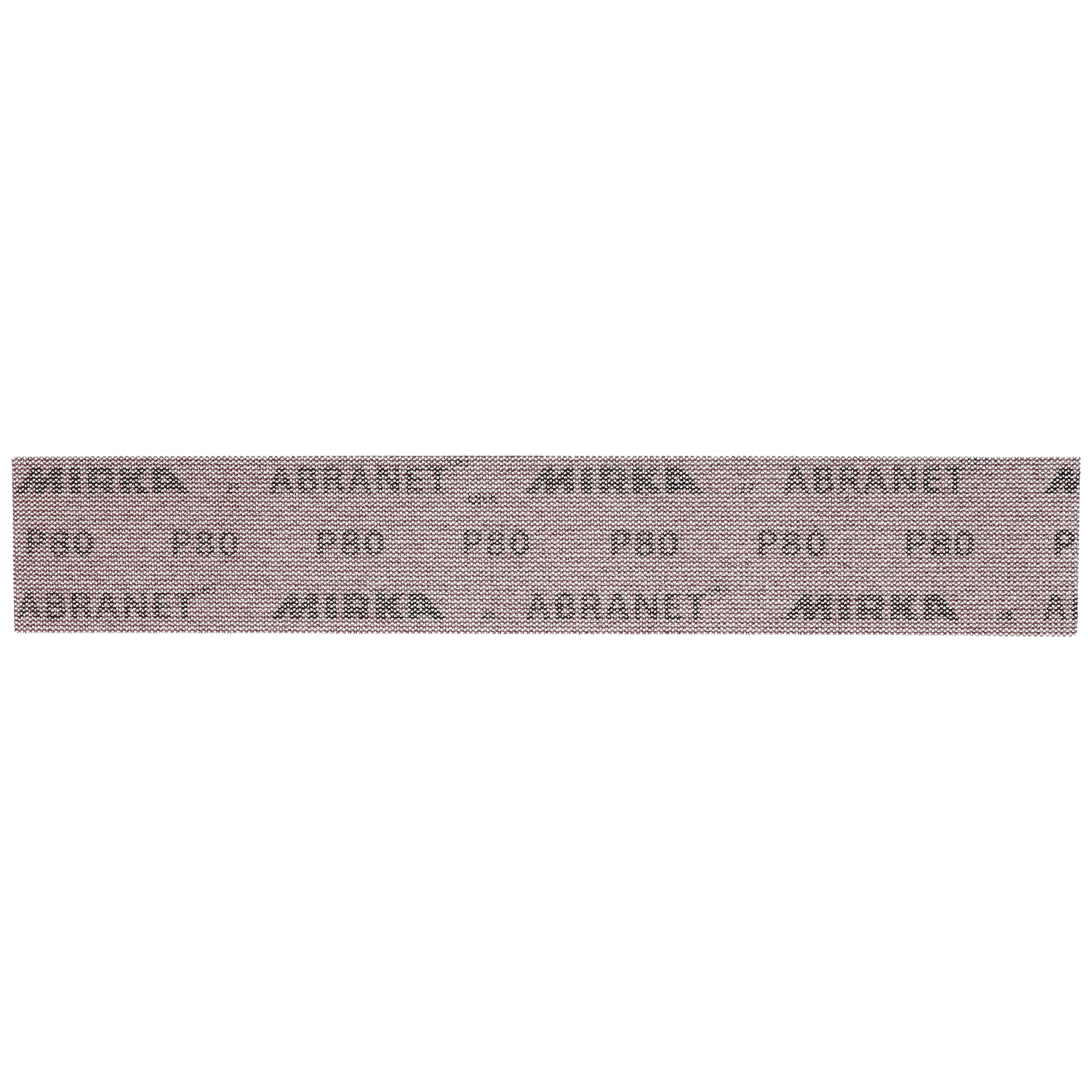 Mirka Abranet tiras de lijado de malla 70x198 mm cierre adhesivo/grano P80 / 50 uds/para lijar madera, masilla, barniz, plástico / 5415105080