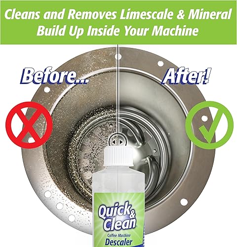 Miniatura 5 de Quick & Clean Paquete de 4 tazas de limpieza + 2 filtros con paquete descalcificador (2 usos totales) - Compatible con 2.0, solución de