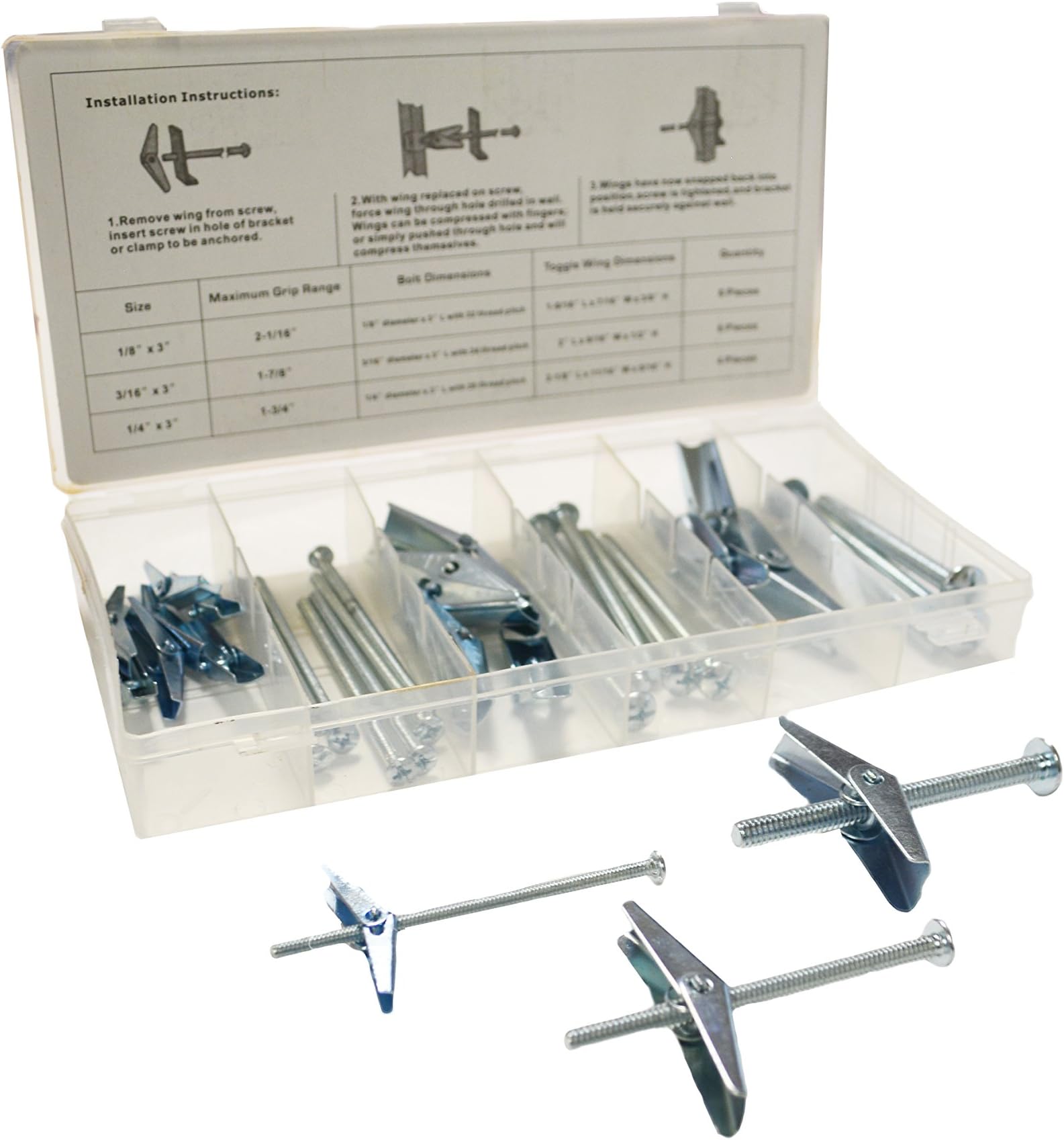 Assorted Toggle Bolt and Wing Nut (18 Piece Set)