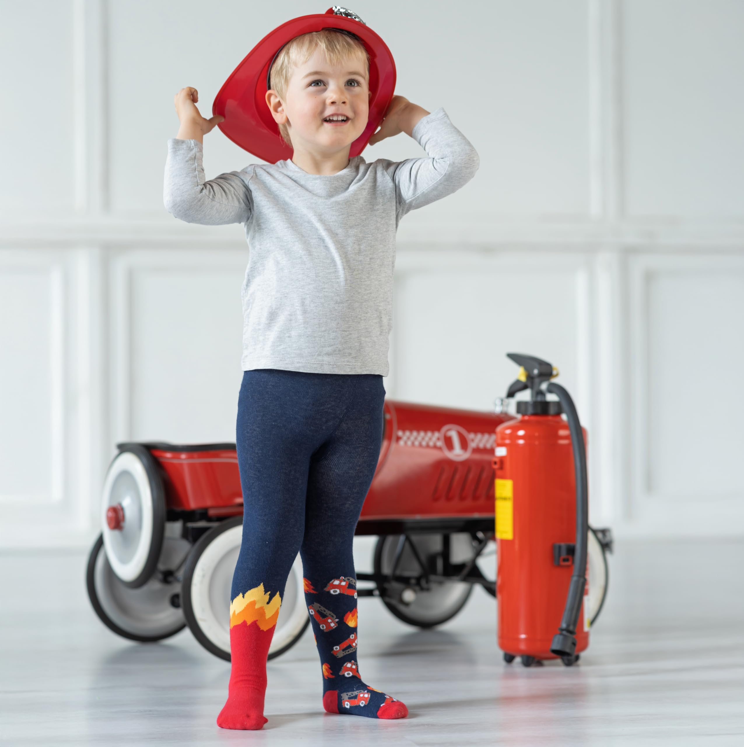 Playshoes Unisex dziecięce rajstopy strażackie, zestaw 2 sztuk, morskie, normalne