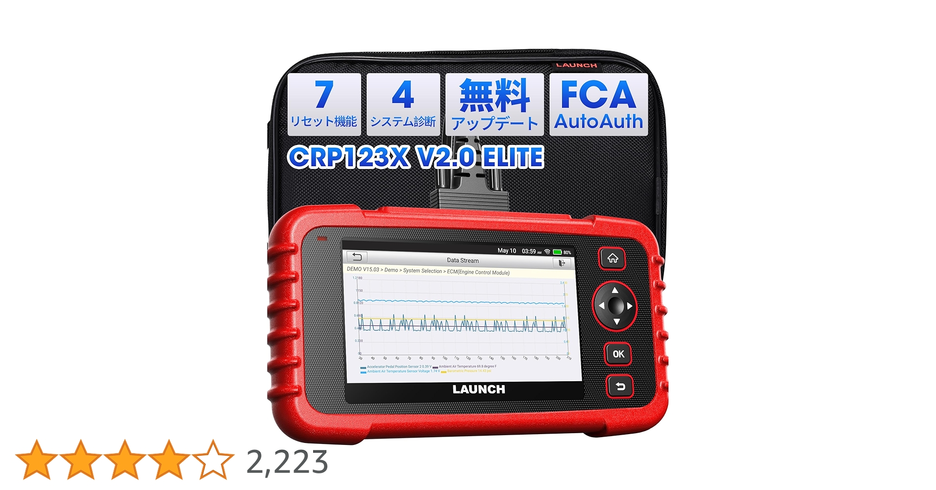 Amazon | Launch CRP123X V2.0 obd2 診断機 日本語 BWM ベンツ