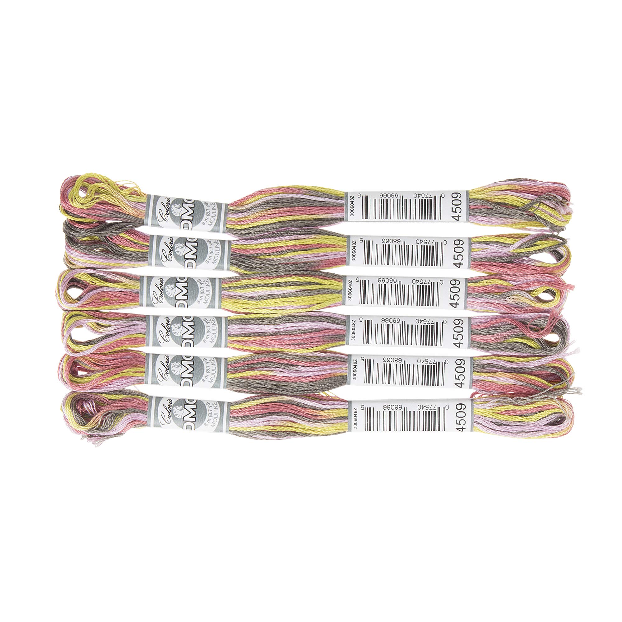 DMC 517-4509 Cotton Embroidery Floss 4509 Pink/Green 8 Metres
