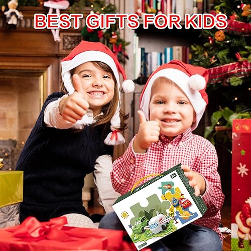 Miniatura 5 de 25 piezas de juguetes de rompecabezas para niños, rompecabezas de plástico con 1 lindo vehículo, juguetes para niños pequeños para niños de 3, 4, 5,