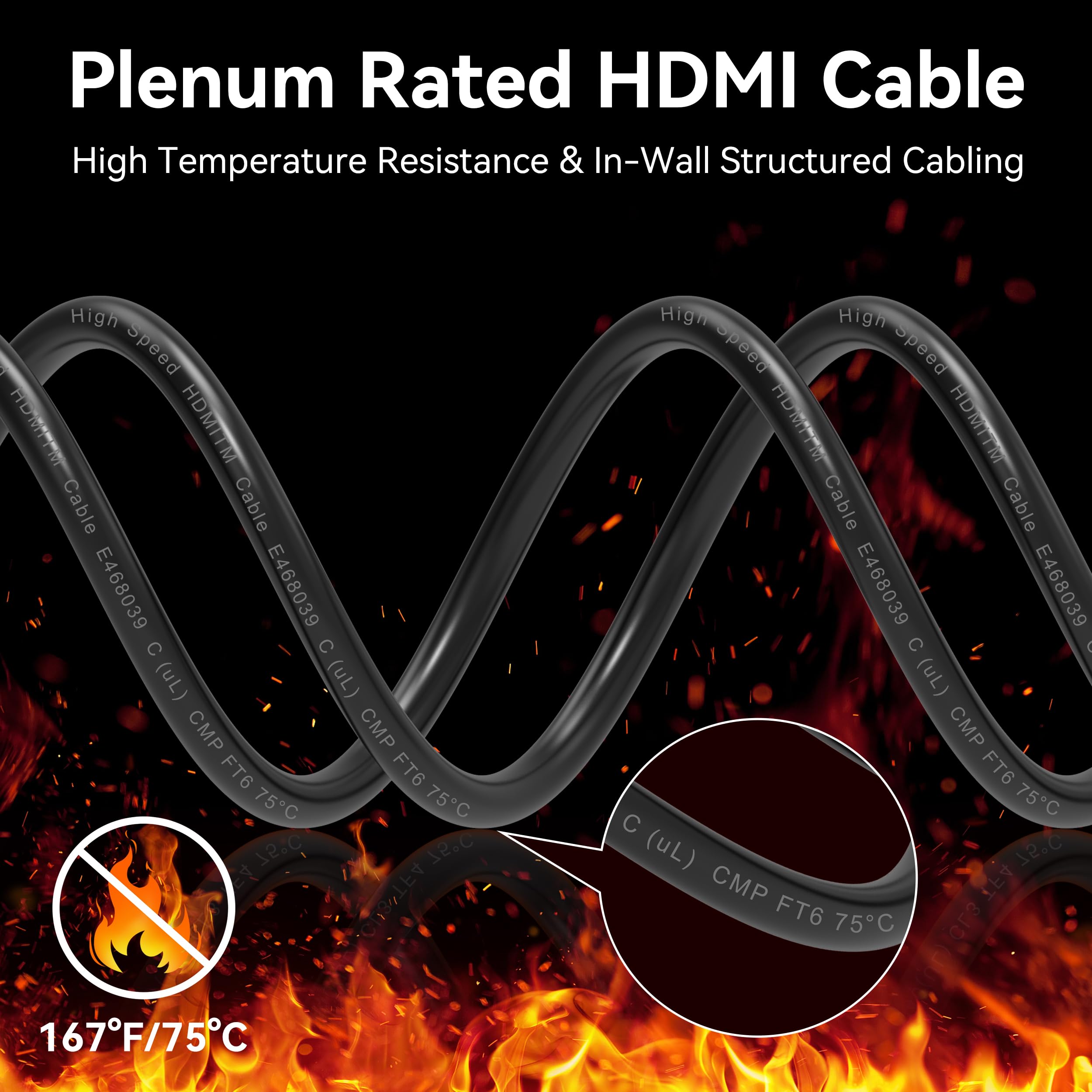 Cavo HDMI Fibra Ottica 20M, HDMI 2.1 Cavo 48Gbps Supporto 8K@60Hz 4K@120Hz Visione Dolby HDR HDCP2.2 ARC CEC Ethernet per HDTV/Apple TV/Xbox / PS4 / 4K Proiettore/Home Theater/Lettore Blu-ray