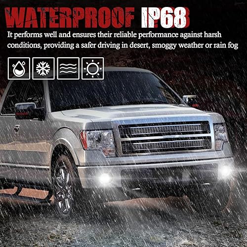 Miniatura 6 de BUNKER INDUST F150 Luces antiniebla LED compatibles con Ford F-150 2009 2010 2011 2012 2013 2014, 1 par de parachoques delantero de repuesto OEM