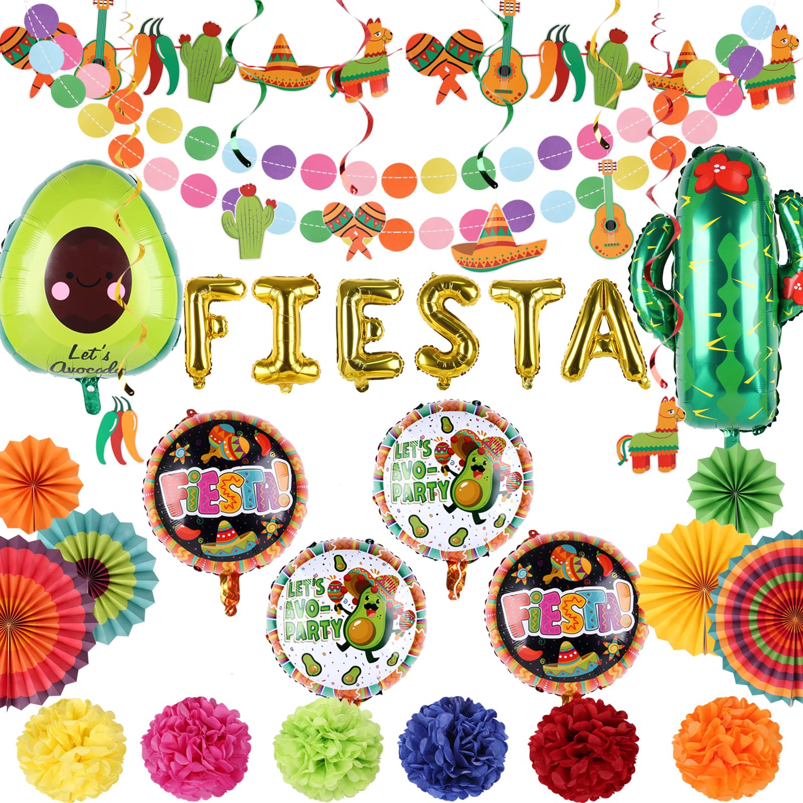 Buy Mexican Fiesta Party Decorations Kits,Cactus Balloon Banner Fiesta